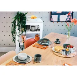 Becher<Thomas Henkelbecher 0,49 l Fun Karo dark