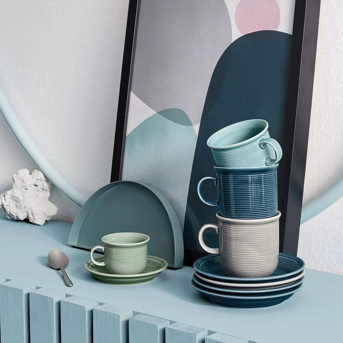 Kaffeeuntertassen<Thomas Kaffee-Untertasse 14 cm Trend Colour Ice Blue