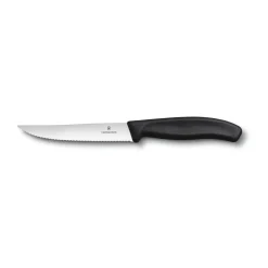Kochwelt Entdecken<Victorinox Steakmesser 12 cm Wellenschliff Swiss Classic Gourmet schwarz