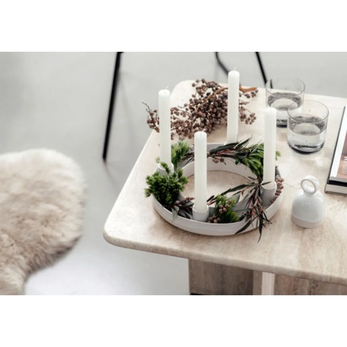 Weihnachten<Villeroy & Boch Adventskranz 26 cm Winter Glow