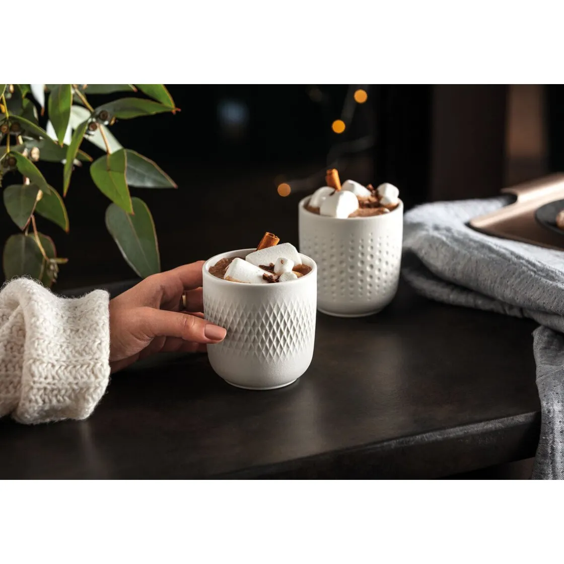 Becher<Villeroy & Boch Becher-Set 2-tlg. Manufacture Collier blanc