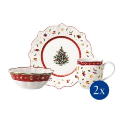Weihnachten<Villeroy & Boch Breakfast for 2 weiss Set 6tlg. Toy's Delight