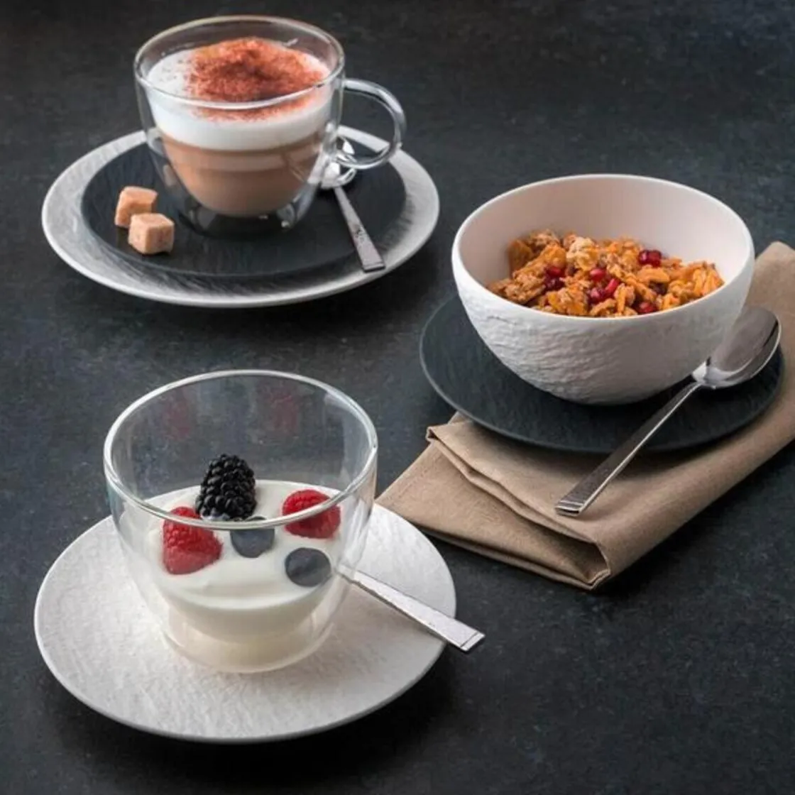 Becher<Villeroy & Boch Espressobecher 0,06 l Manufacture Rock klar