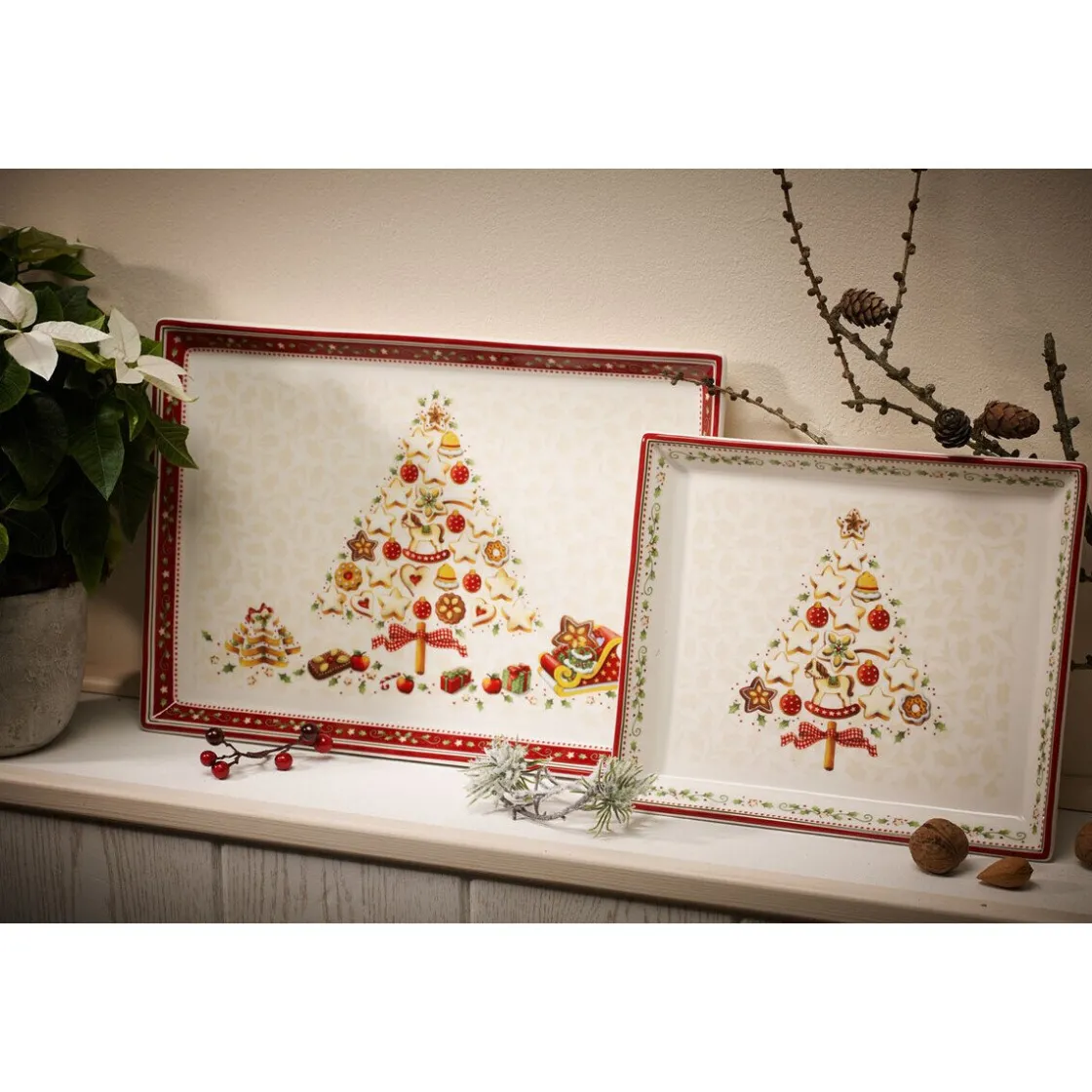 Weihnachtsgeschirr<Villeroy & Boch Gebäckplatte 27x22,5 cm rechteckig Winter Bakery Delight Neue Form 2016