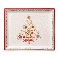 Weihnachtsbäckerei|Weihnachtsbäckerei<Villeroy & Boch Gebäckplatte 27x22,5 cm rechteckig Winter Bakery Delight Neue Form 2016