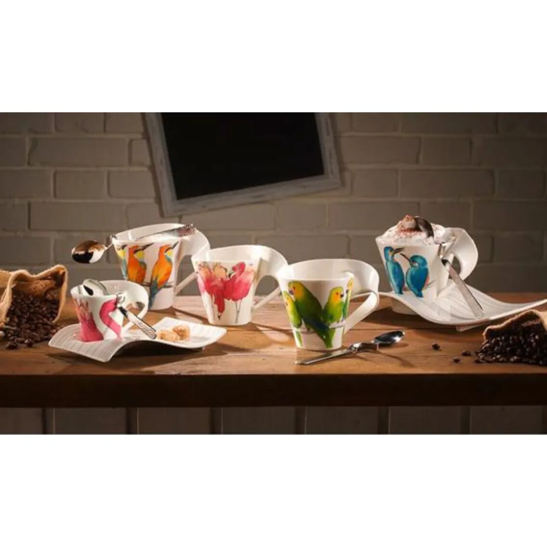 Villeroy & Boch Henkelbecher 0,24 l NewWave Caffè Braunwangensittich