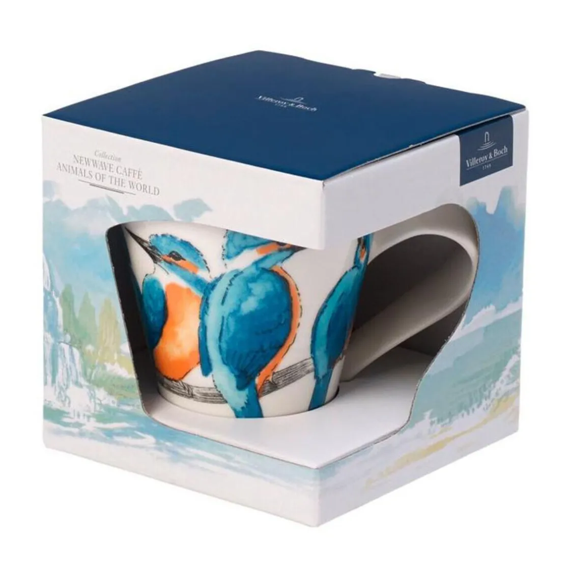 Villeroy & Boch Henkelbecher 0,24 l NewWave Caffè Eisvogel