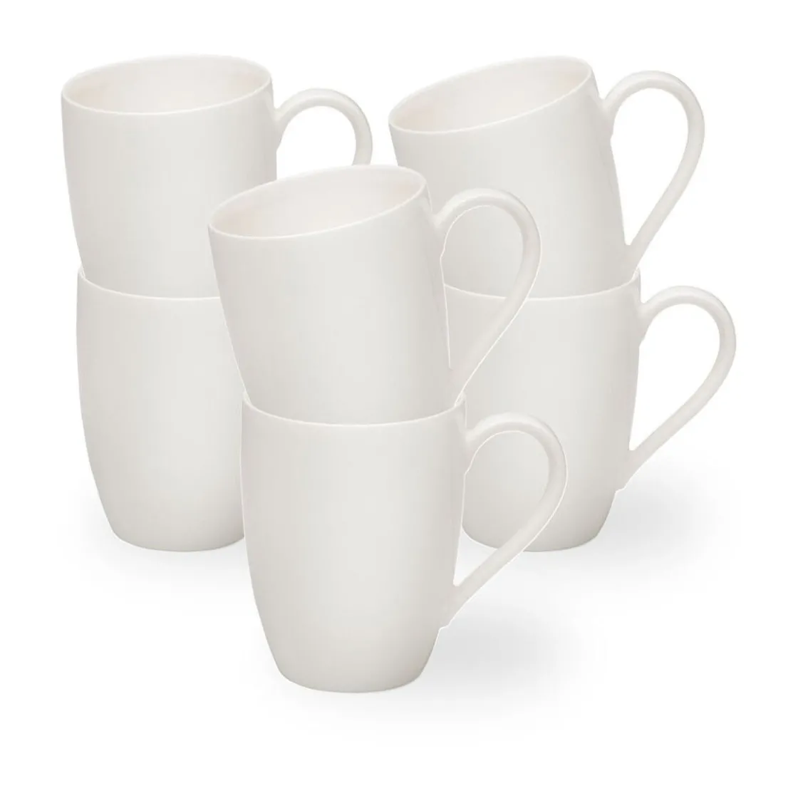 Becher<Villeroy & Boch Henkelbecher 6er-Set EC Basic White