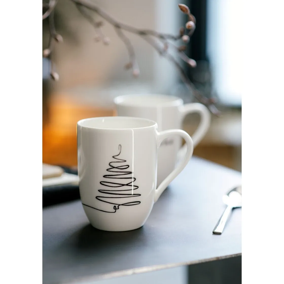 Weihnachten|Becher<Villeroy & Boch Henkelbecher 2er-Set Statement XMAS Baum