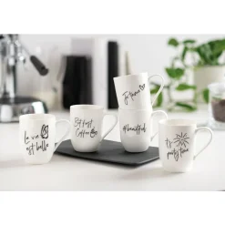 Villeroy & Boch Henkelbecher 0,29 l Statement But first Coffee