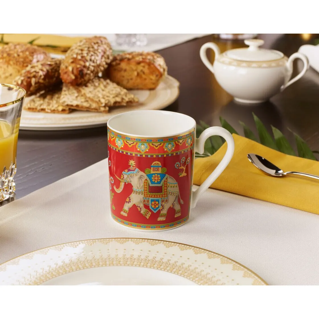 Becher<Villeroy & Boch Henkelbecher 0,24 l Samarkand Rubin