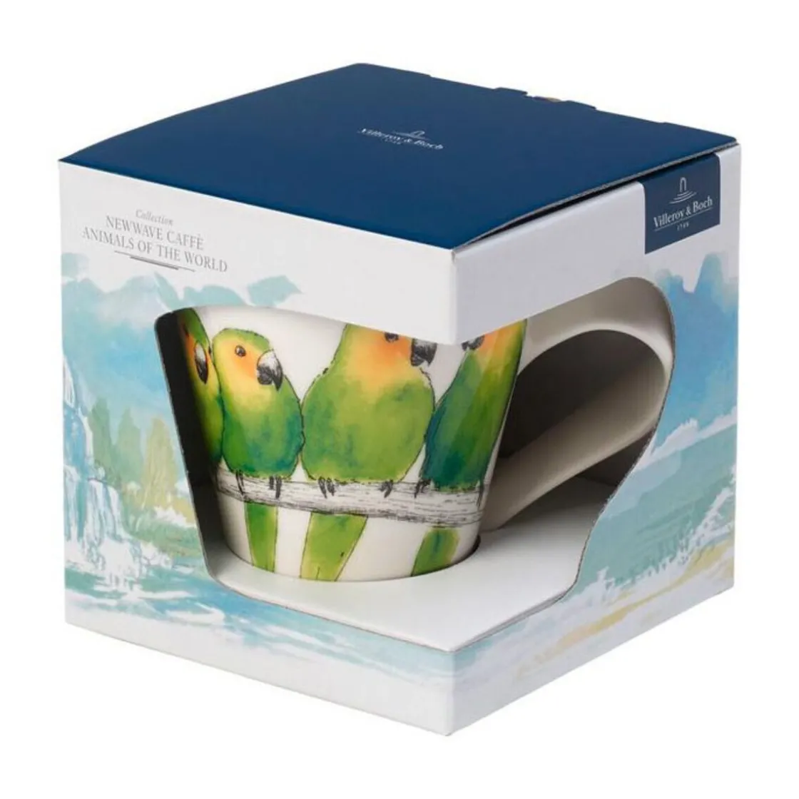 Villeroy & Boch Henkelbecher 0,24 l NewWave Caffè Braunwangensittich