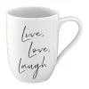 Becher<Villeroy & Boch Henkelbecher 0,29 l Statement Live Love Laugh