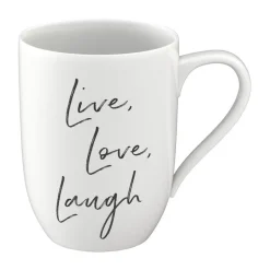 Becher<Villeroy & Boch Henkelbecher 0,29 l Statement Live Love Laugh