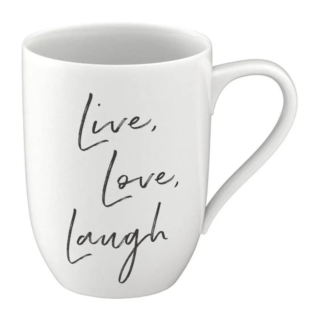 Becher<Villeroy & Boch Henkelbecher 0,29 l Statement Live Love Laugh