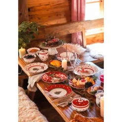 Weihnachtsgeschirr<Villeroy & Boch Kuchenplatte auf Fuß 28 cm Toy’s Delight