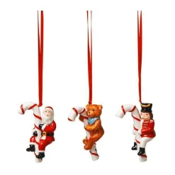 Weihnachten|Weihnachtsdekoration<Villeroy & Boch Ornamente Santa, Teddy, Zinnsoldat 3-tlg. Nostalgic Ornaments