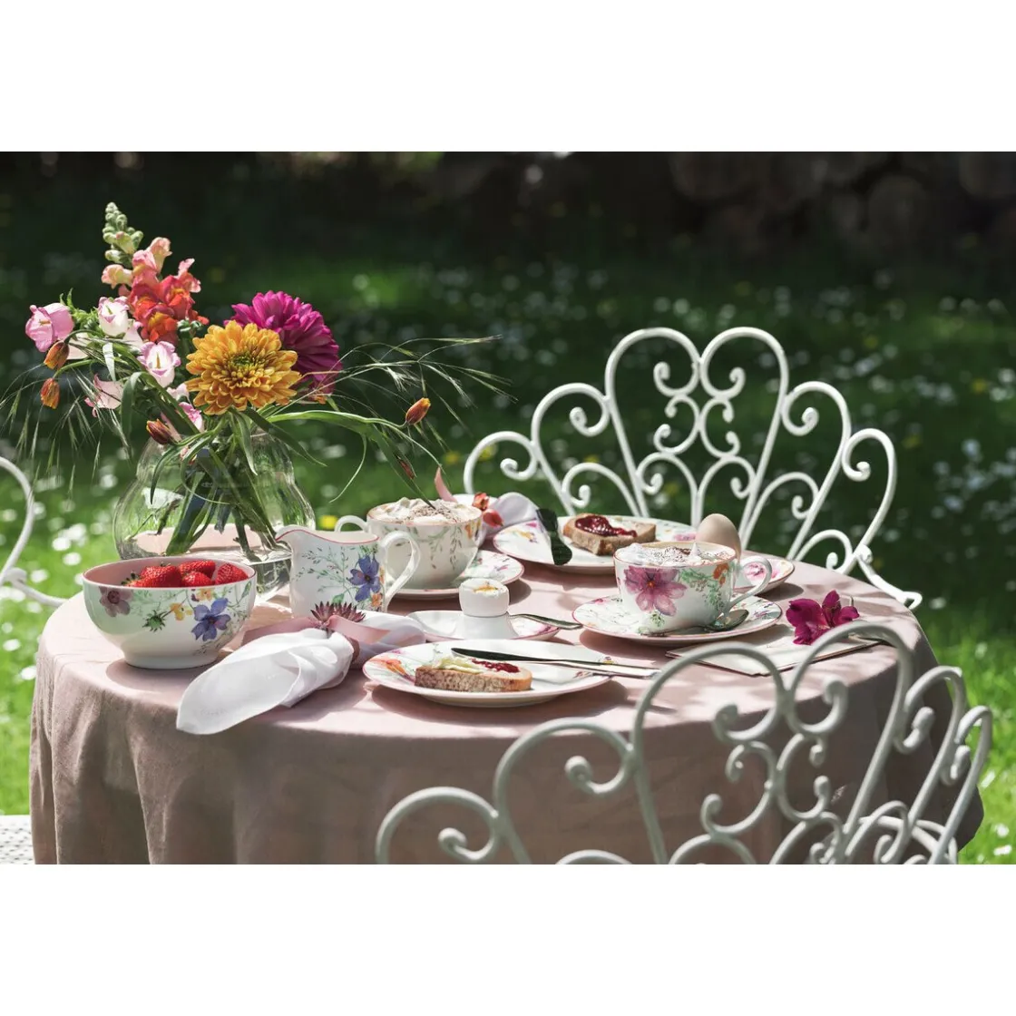 Geschirrsets 4 Personen|Sommertafel<Villeroy & Boch Starter-Set 8-tlg. Mariefleur Basic