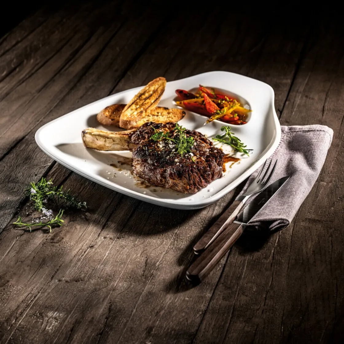 Speiseteller|Grillen<Villeroy & Boch Steakteller L Set 2 St. BBQ Passion 30x29cm