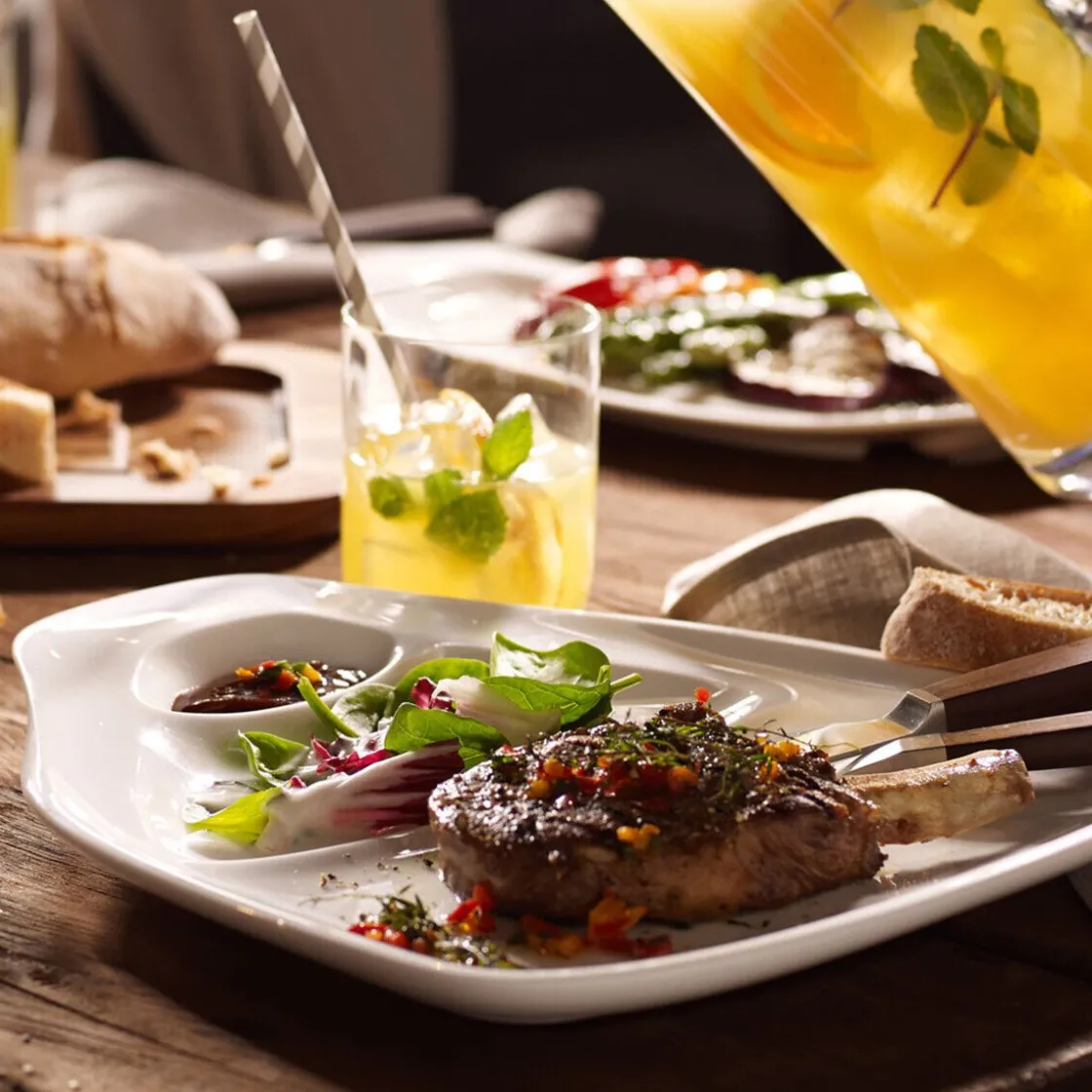 Speiseteller|Grillen<Villeroy & Boch Steakteller L Set 2 St. BBQ Passion 30x29cm