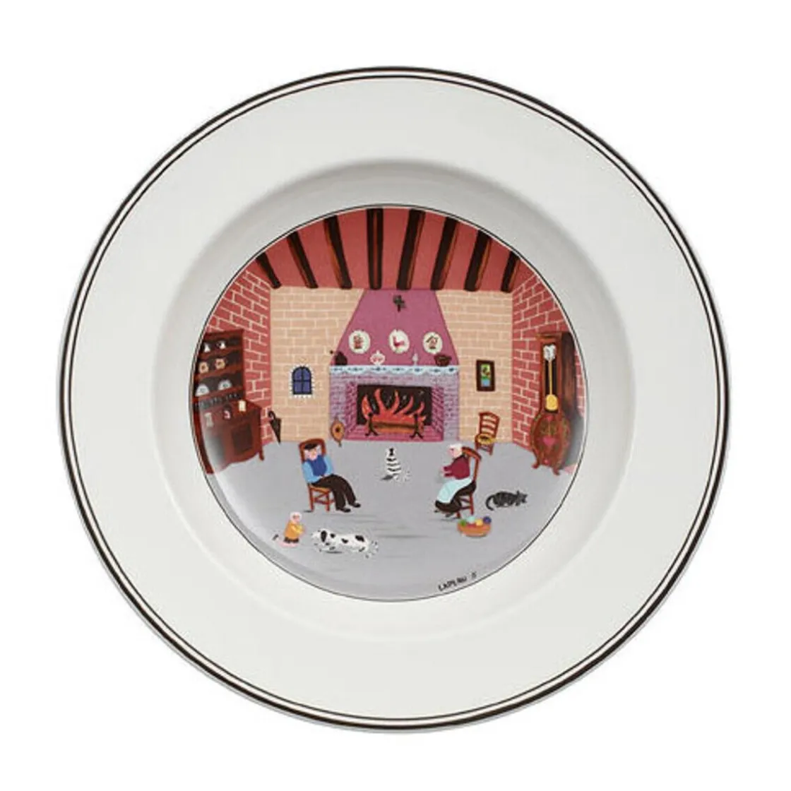 Villeroy & Boch Suppenteller 21cm Kamin Design Naif