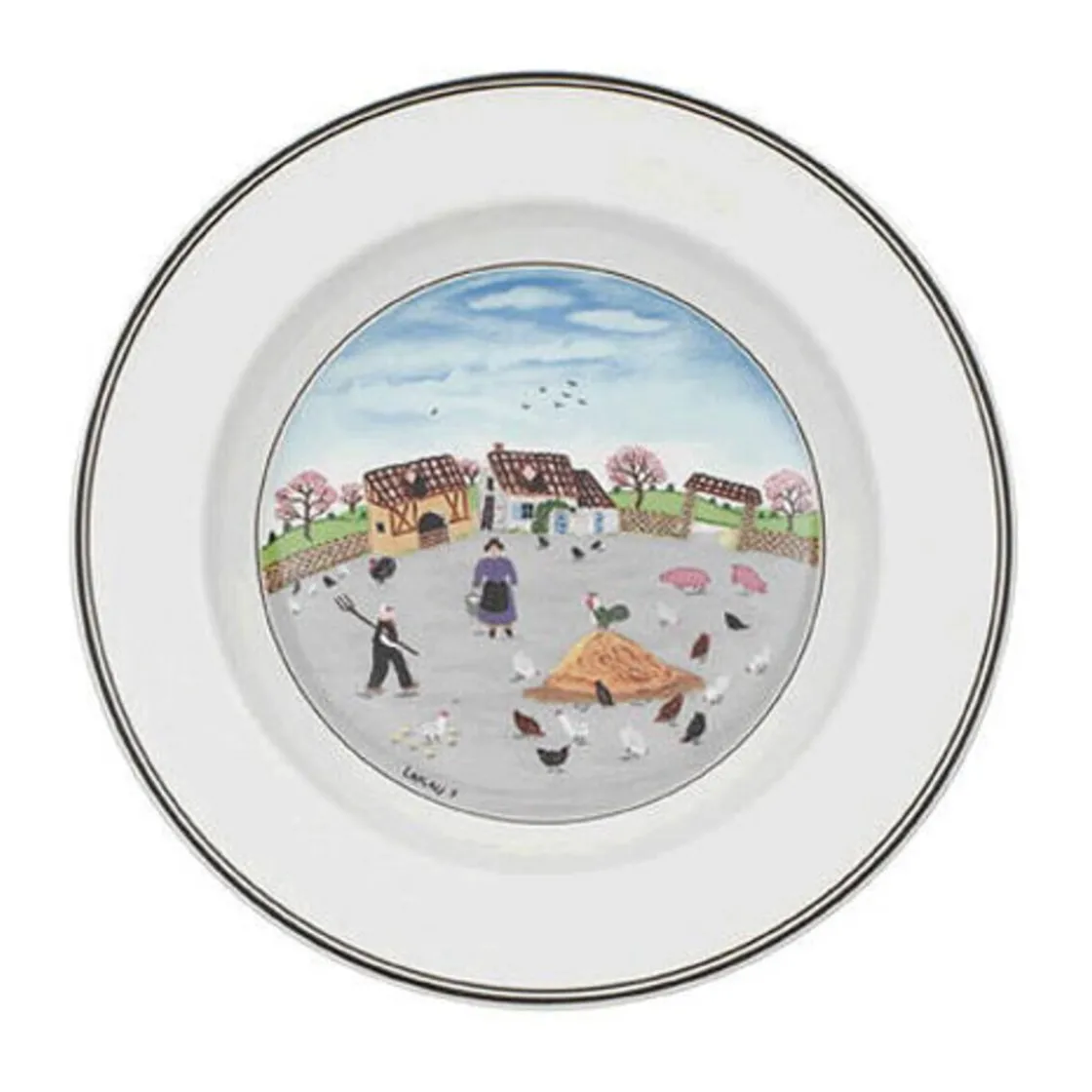 Villeroy & Boch Suppenteller 22 cm Design Naif Hühnerhof