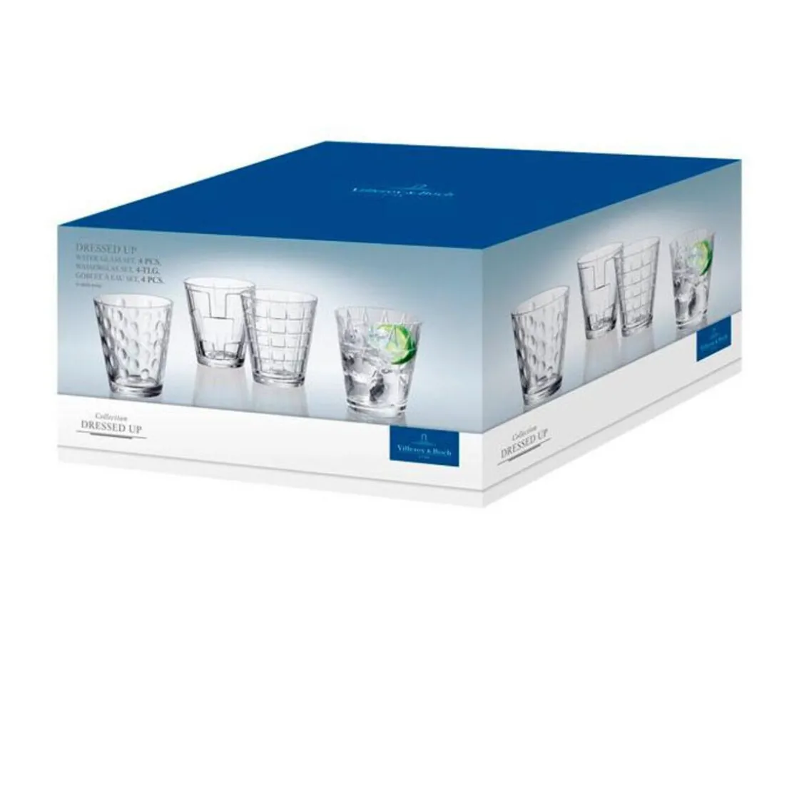 Villeroy & Boch Wasserglas 4er-Set Dressed Up klar