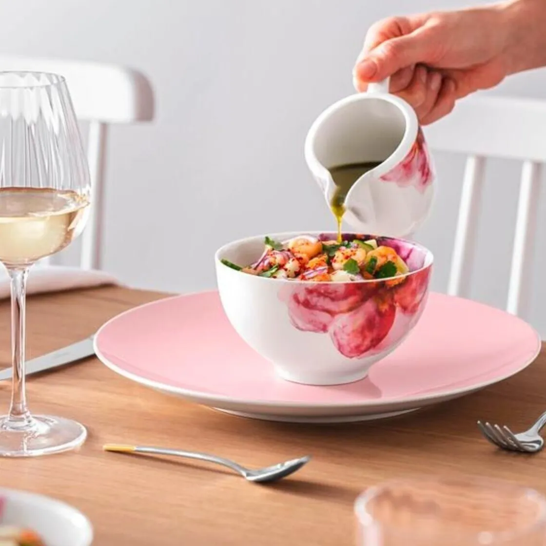 Villeroy & Boch Weissweinkelch Set 4-tlg Rose Garden