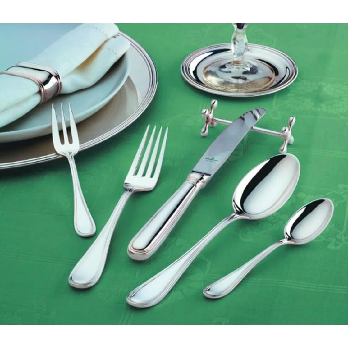 Echtsilber Besteck<Wilkens Menümesser 23 cm Schwedisch Faden 925 Sterlingsilber