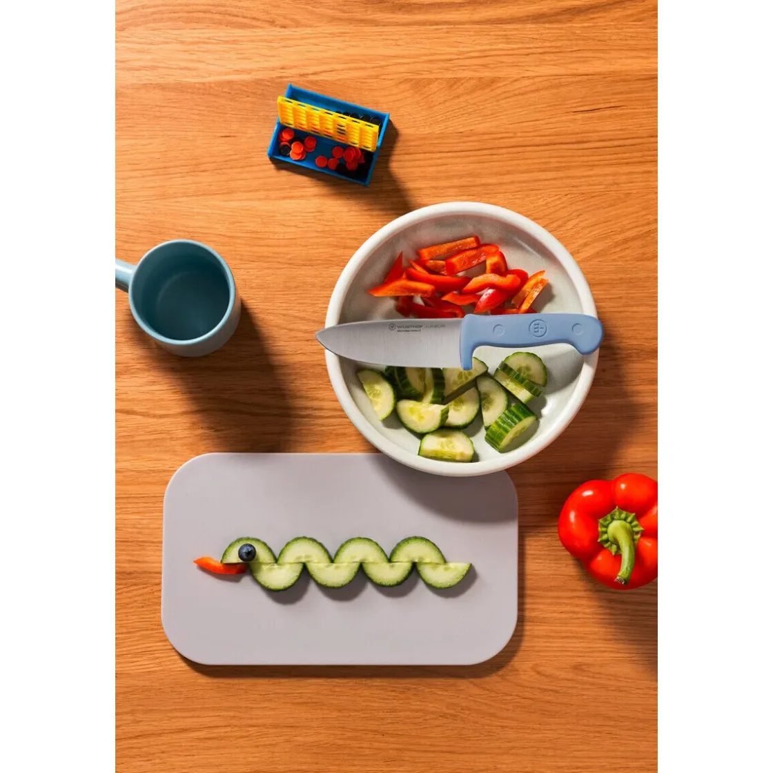 Kinderbesteck<Wüsthof Kinderkochmesser 10 cm Junior blau