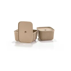 Zone Denmark Aufbewahrungsbox 7,7 l 2er-Set Pulp Natural Brown