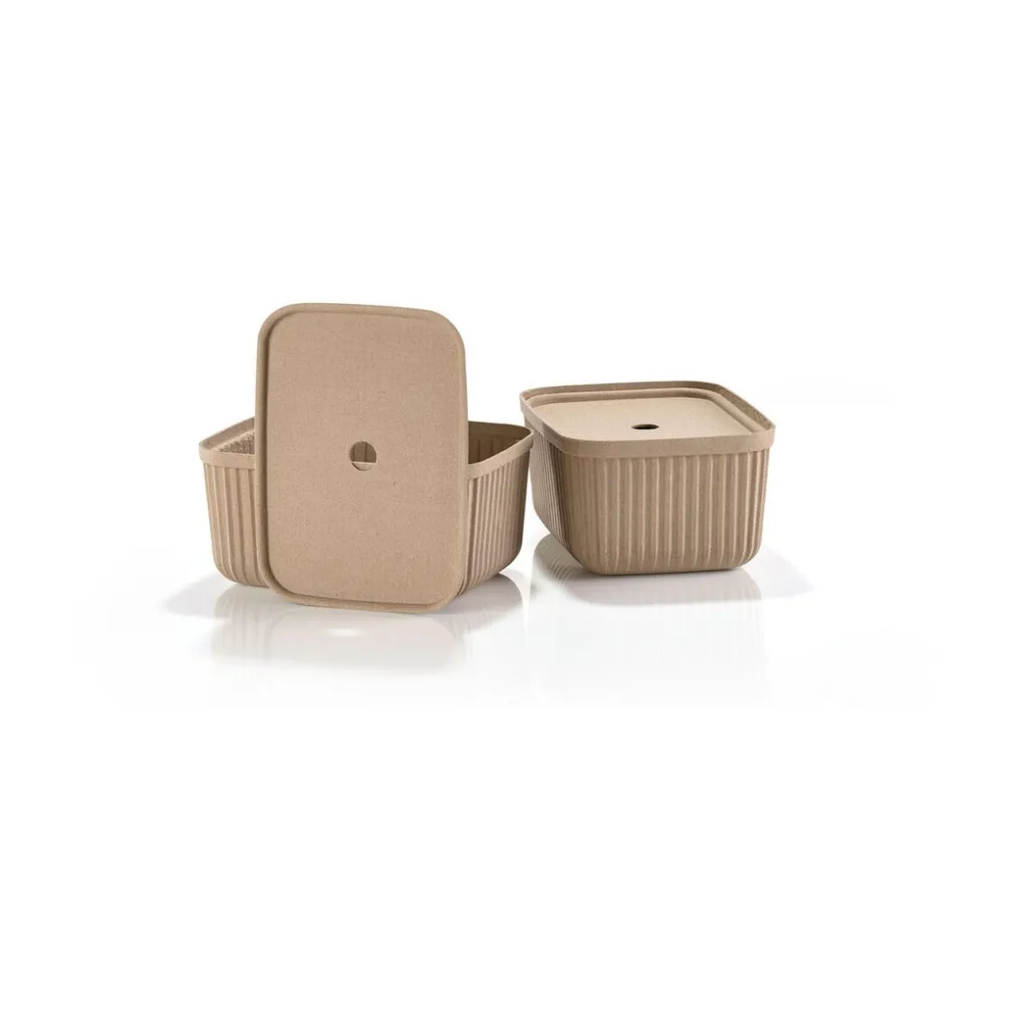 Zone Denmark Aufbewahrungsbox 7,7 l 2er-Set Pulp Natural Brown