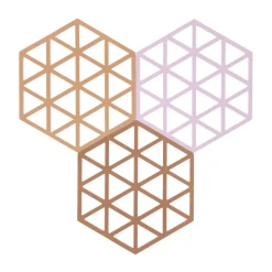 Untersetzer<Zone Denmark Untersetzer 3er-Set Triangles Terracotta