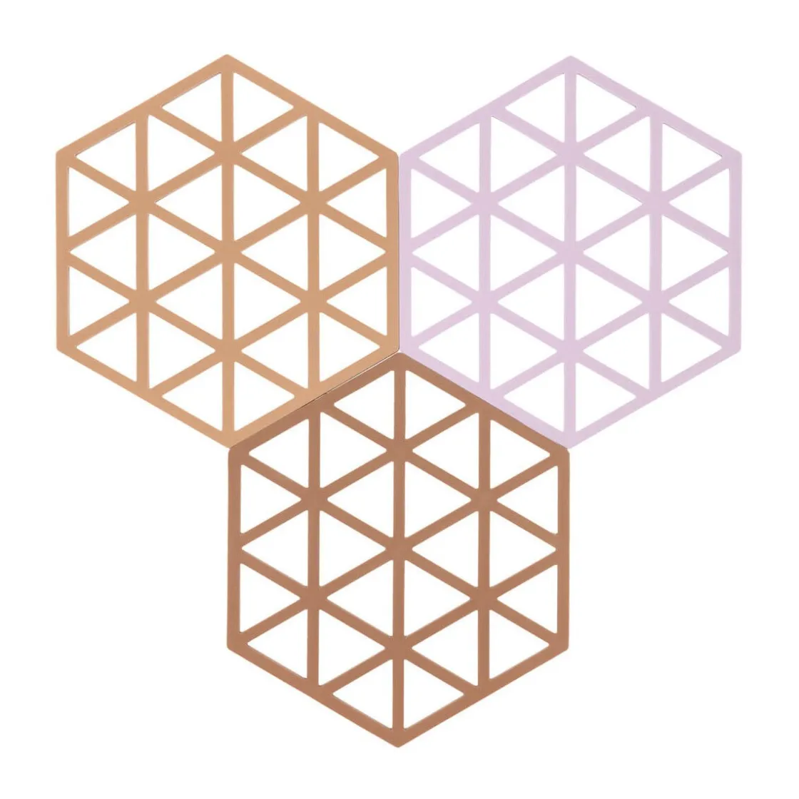 Untersetzer<Zone Denmark Untersetzer 3er-Set Triangles Terracotta