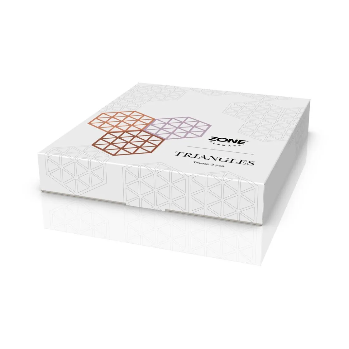 Untersetzer<Zone Denmark Untersetzer 3er-Set Triangles Terracotta