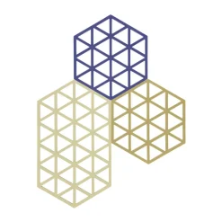 Zone Denmark Untersetzer 3er-Set Triangles Khaki