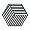Zone Denmark Untersetzer 16x14 cm Hexagon Schwarz