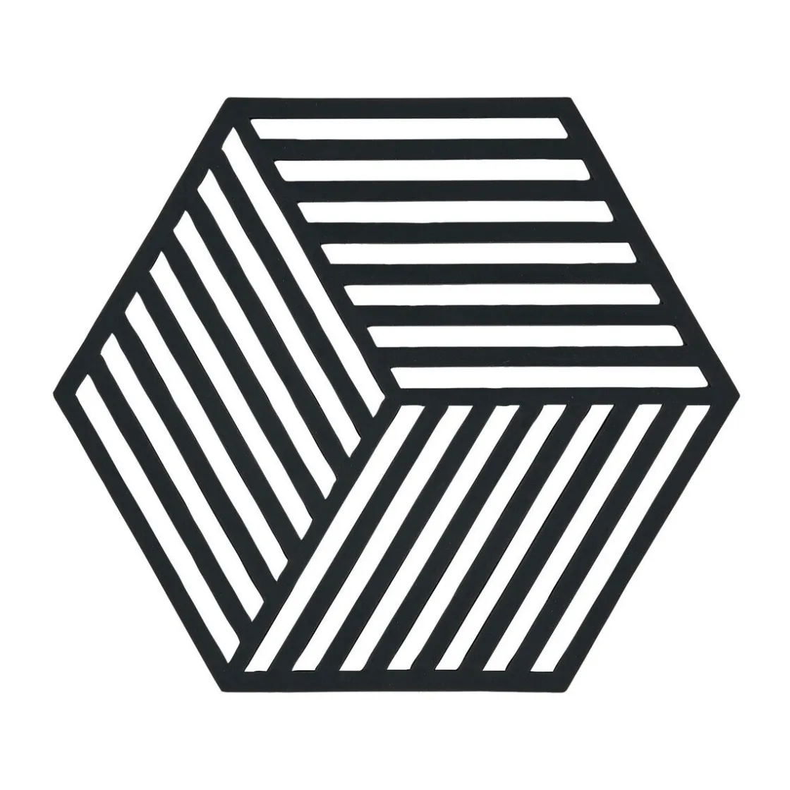 Zone Denmark Untersetzer 16x14 cm Hexagon Schwarz